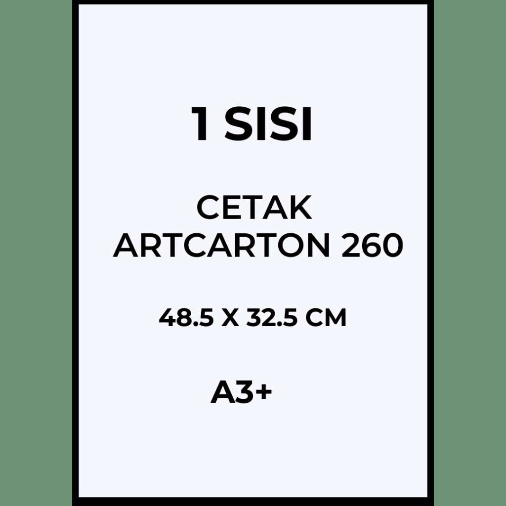 

(1 SISI 260gr) CETAK ARTCARTOON A3+ MURAH PRINT ORDER