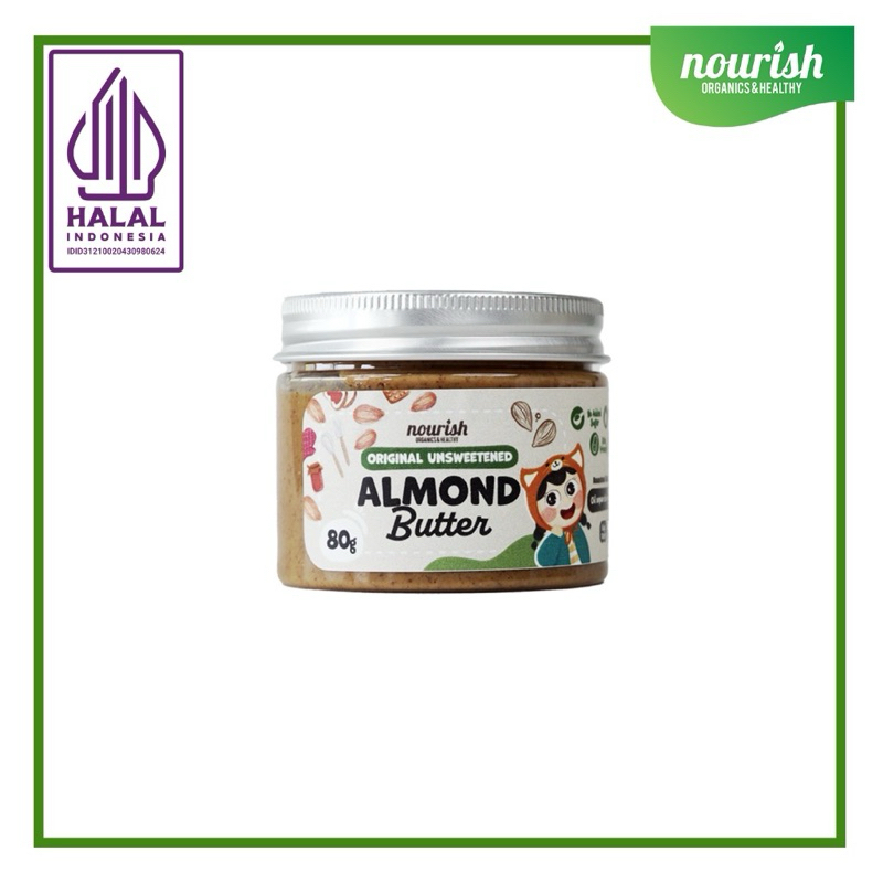 

SELAI KACANG ALMOND ORIGINAL UNSWEETENED NOURISH INDONESIA 80GR