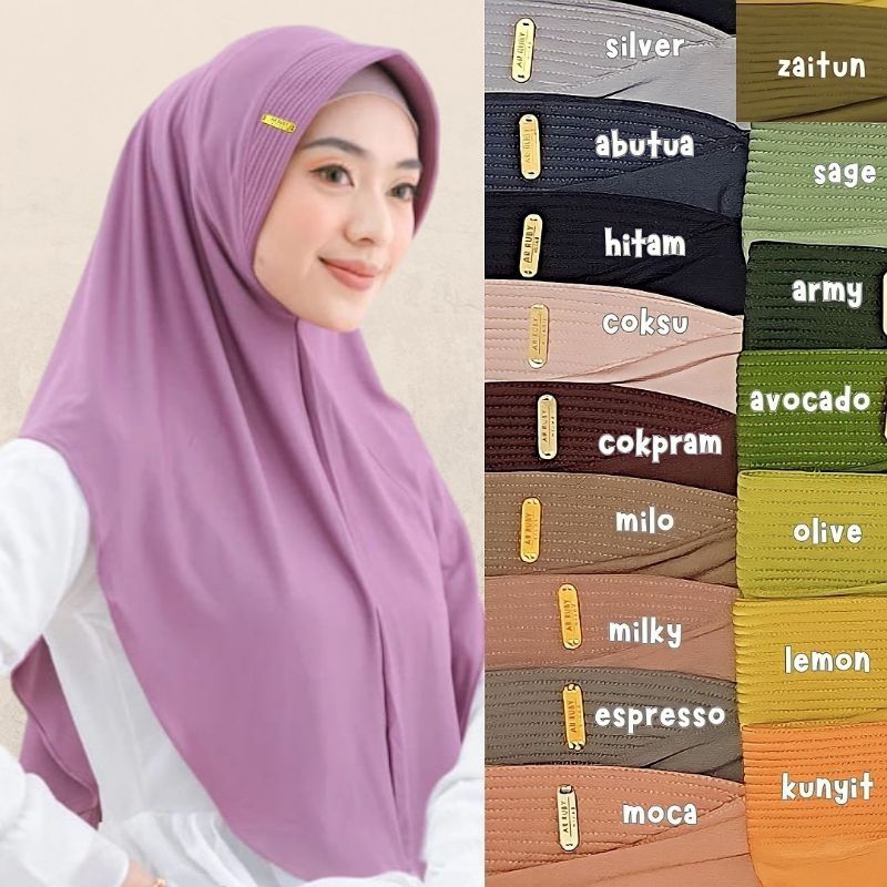Hijab jilbab Bergo Hamidah plat