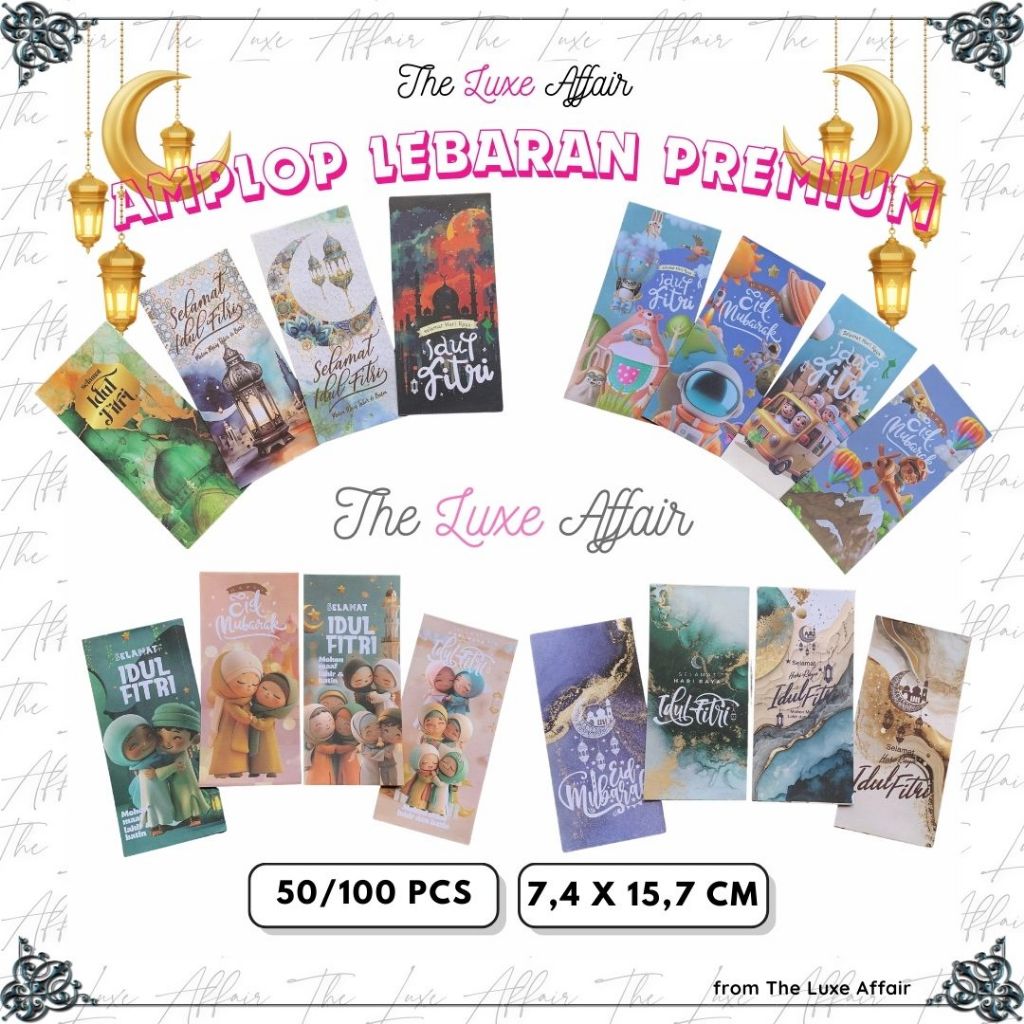 

Isi 50 dan 100 Pcs Amplop Lebaran Premium Paket Usaha Amplop Idul Fitri Angpau Lebaran Bahan Tebal