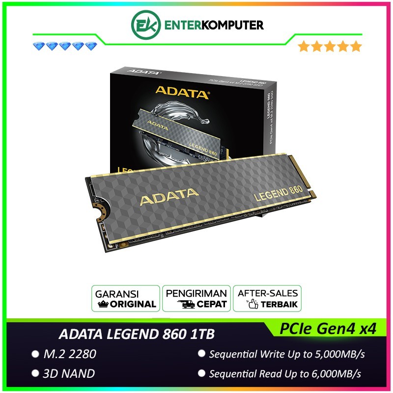 ADATA LEGEND 860 1TB NVME PCIe Gen4x4 / SSD 1TB
