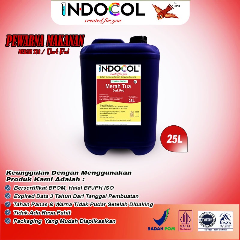 

INDOCOL PEWARNA CAIR MERAH TUA (25 LITER)