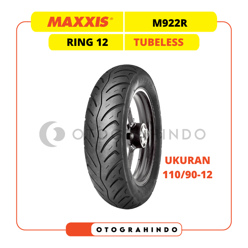 BAN LUAR SEPEDA MOTOR MAXXIS M922 R UKURAN 110/90-12 RING 12 TUBELESS BAN SCOOPY FREEGO VESPA MATIC