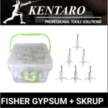 visher / fiser / piser gypsum + skrup Kentaro / kotak