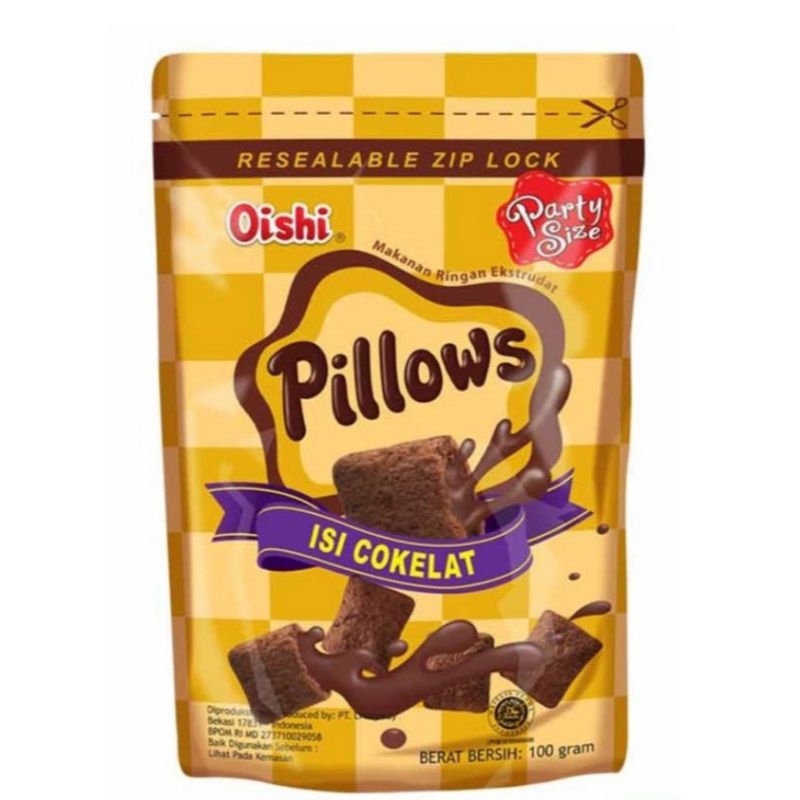 

Oishi Pillows 100gr / Cokelat / Ubi