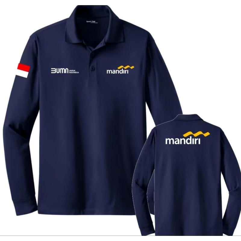 kaos bank mandiri baju bank mandiri seragam Bank mandiri Pdh bank mandiri kaos kerah bank mandiri ka