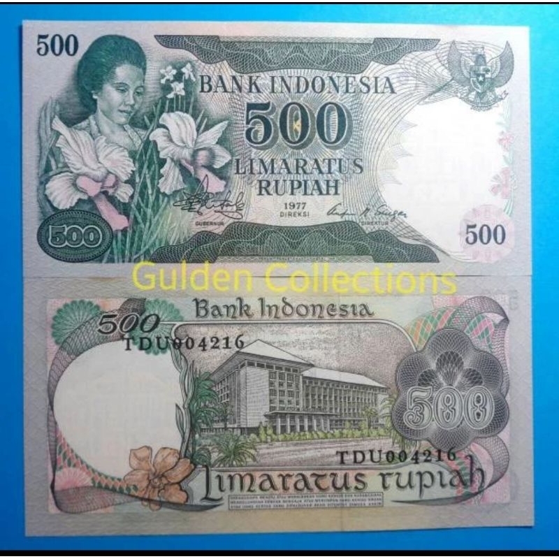 500 Rupiah ibu anggrek 1977 AUNC