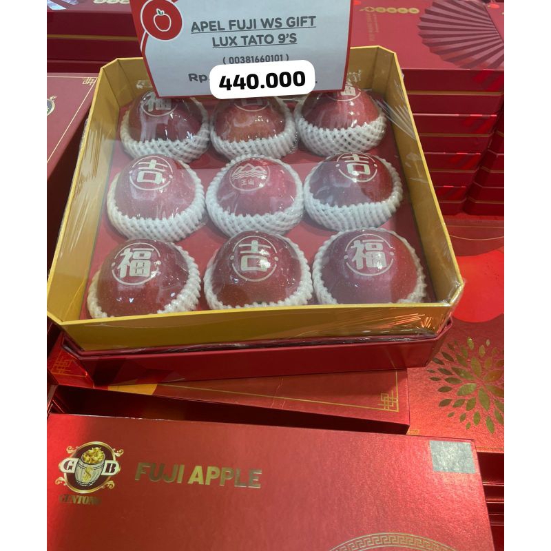 

hampers buah apel Fuji Lux tato isi 9 biji