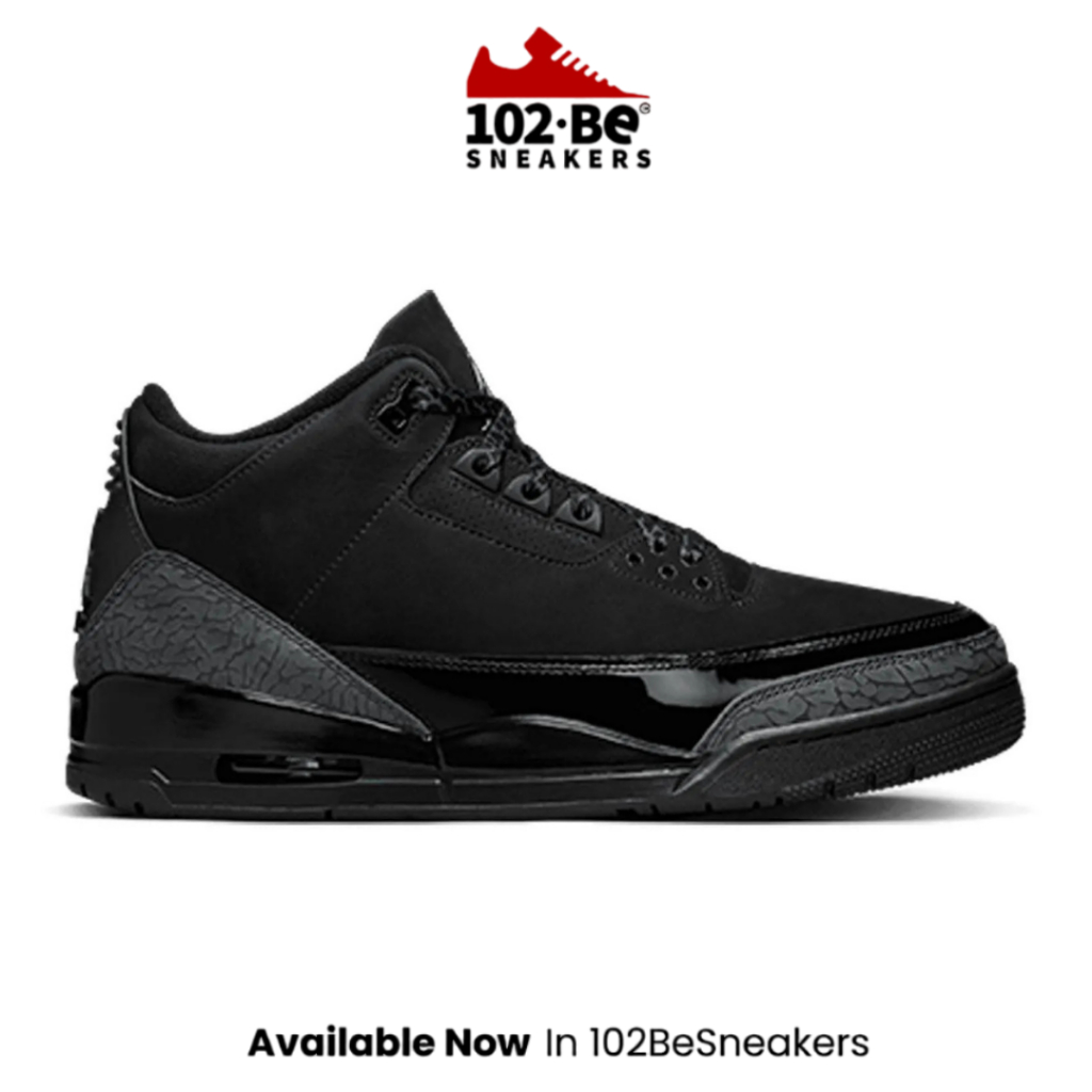 Sepatu Basket Nike air jordan 3 retro men's basketball shoes - black Original