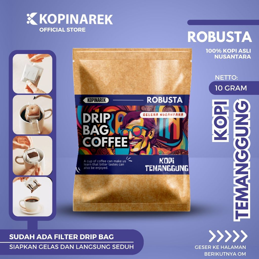 

Kopi Dripbag Coffee Sachet Robusta Temanggung Premium Original Drip Bag Instan Asli Bubuk Hitam Saset Tubruk Murah Enak Nusantara Hadiah Souvenir Pernikahan Ulang Tahun Graduation Unik