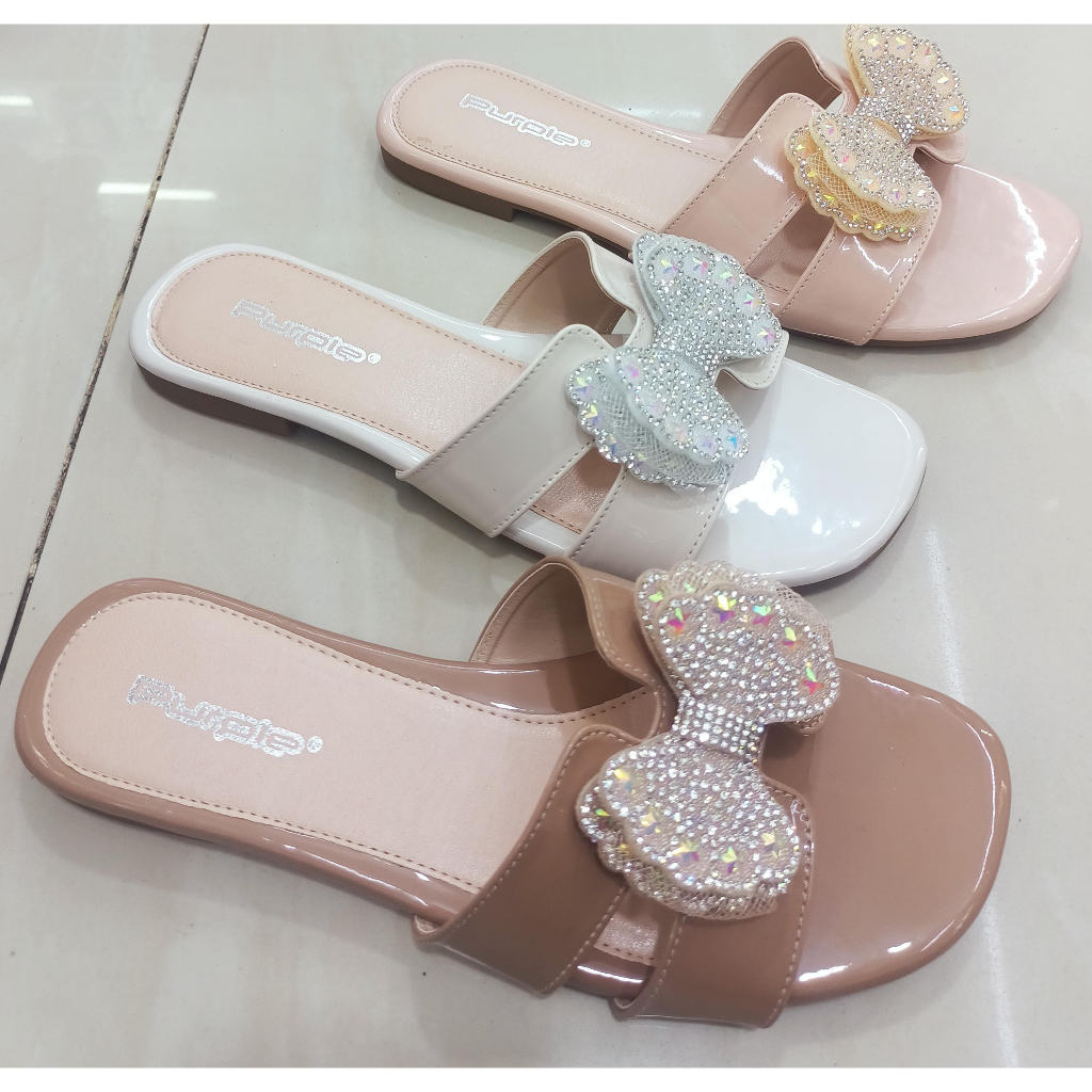 Purple RZF 404 sandal Selop hak wanita  36-40