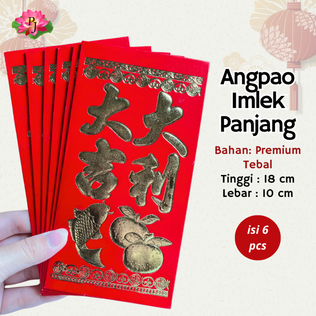 

[PREMIUM] Angpao Imlek 2025 Panjang isi 6 Motif 3D Timbul / Angpao Sincia 2025