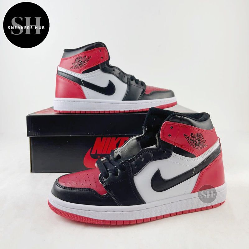 Sepatu Air Jordan 1 High Retro Bred Toe Original BNIB SEPATU UNISEX Free kaos kaki