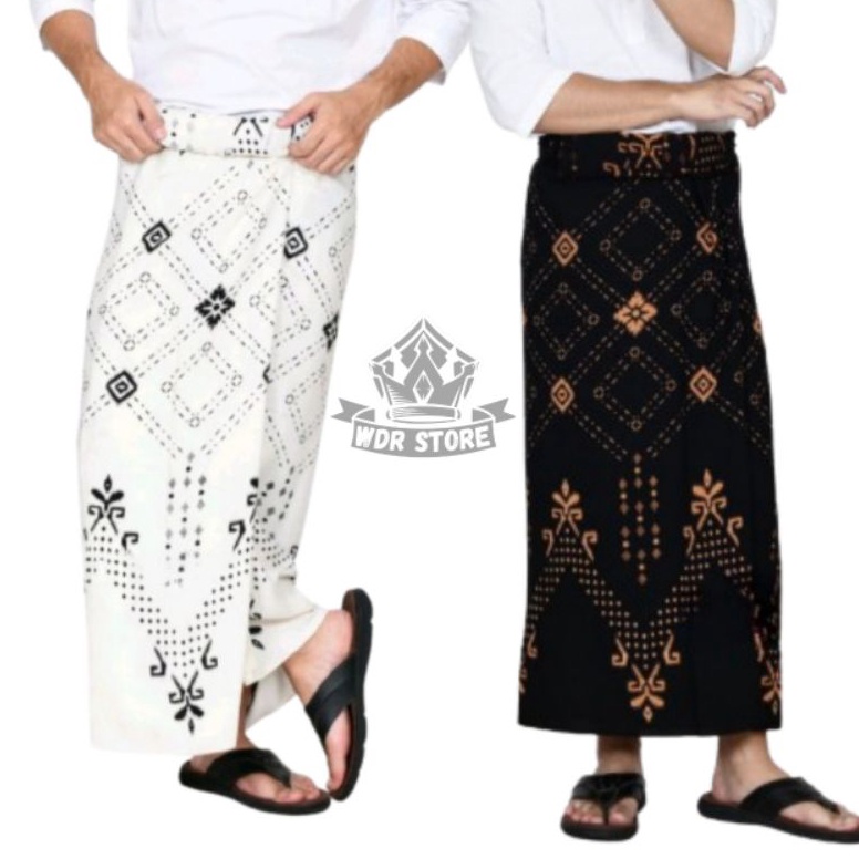 Fresh Sarung Batik Pria Hitam Putih Dewasa WADIMOR Palaikat Warna Tumpal Motif Kain Sarung Samping T