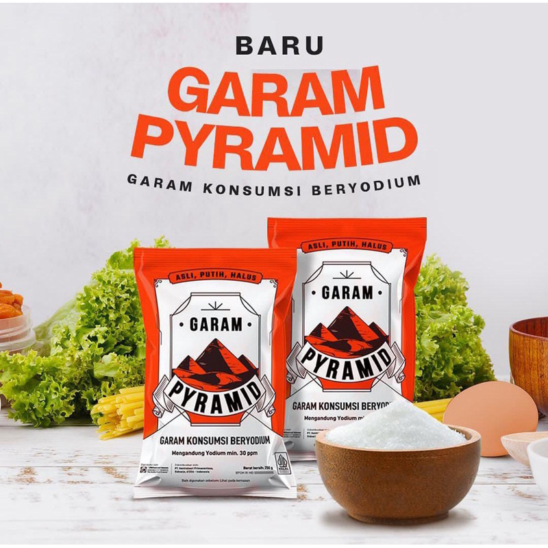 

GARAM PYRAMID Tanobel Garam makan beryodium 1 Bal isi 20 pack