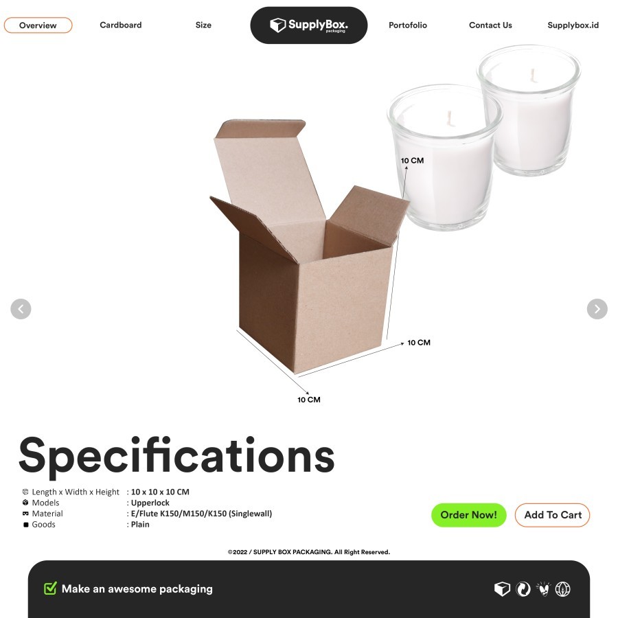 

KARDUS BOX PACKAGING 10 x 10 x 10 CM UPPERLOCK | Kardus | Cardboard