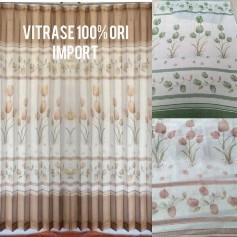 Vitrase Gorden Jendela Motif Tulip Daleman