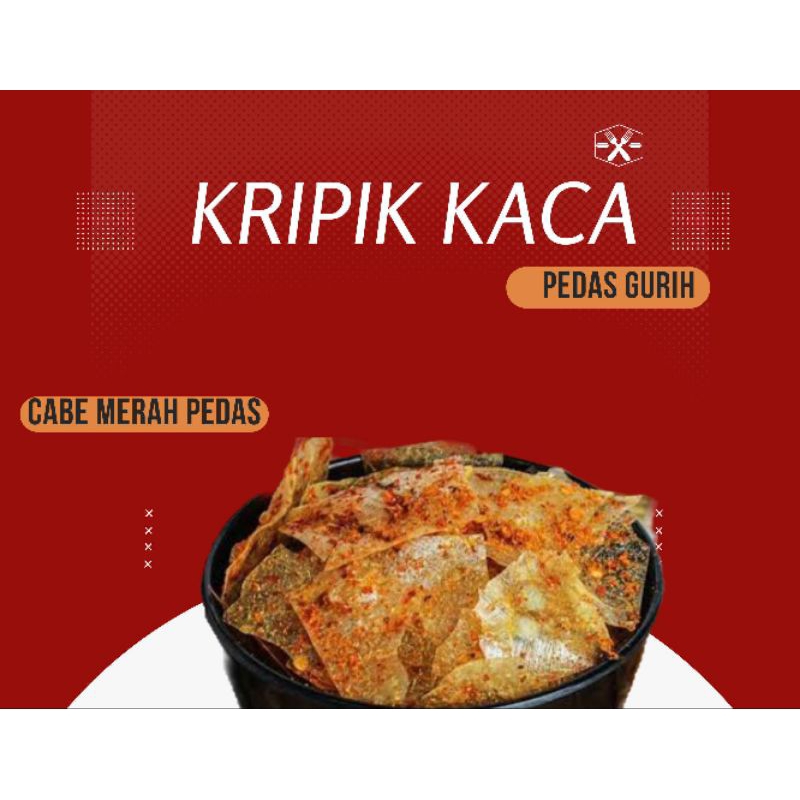 

Kripik Kaca Cabe Merah Pedas Gurih+cabe ijo dan original asin gurih RS 1 - 250 g 500 gi - Food