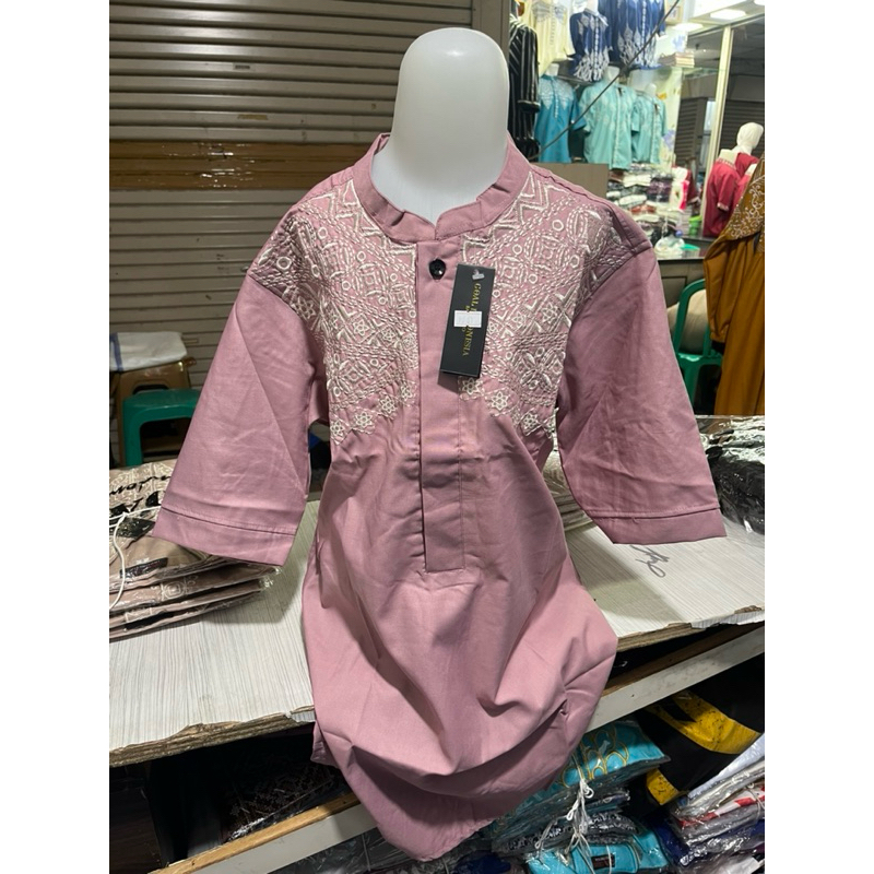 koko anak laki laki bordir timbul