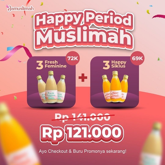 

Jamuslimah Paket Solusi Pra Haid dan Pasca Haid Jamu Haid Pasca Haid Happy Period Muslimah