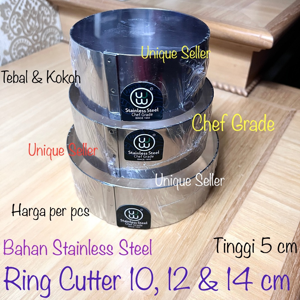 Cetakan Donat Cromboloni Kue Roti Bulat 10cm Tinggi 5cm Stainless Steel TEBAL Chef Grade / Ring Cutt