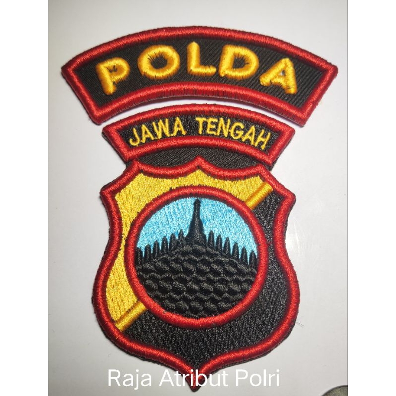 BORDIR LOGO POLDA JATENG TIMBUL BED POLDA JATENG 3D
