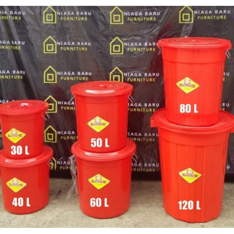 Ember plastik Shinpo Besar 30 L, 40 L, 50 L dan 60 L/ Ember Shinpo Besar/ Ember plastik Shinpo Besar