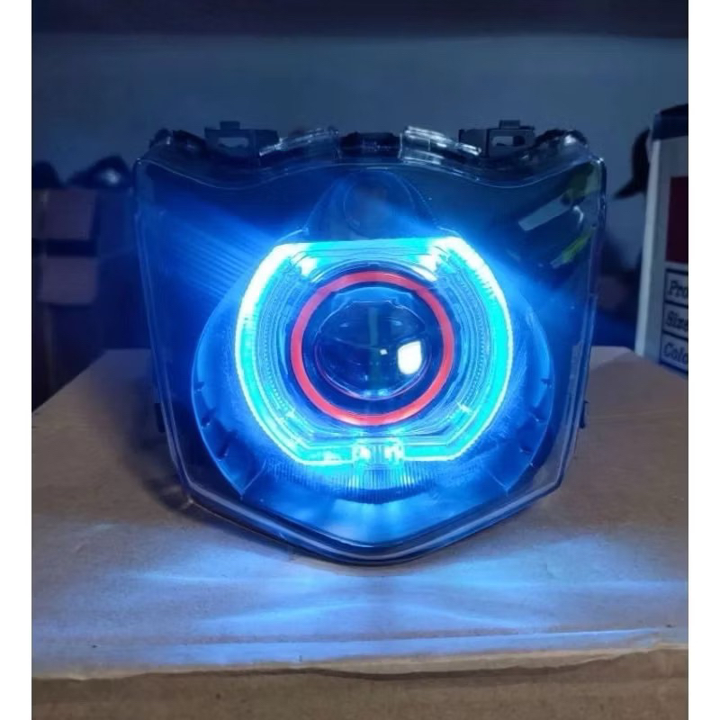 Reflektor Lampu Depan Honda Beat karbu Biled projie | Lampu Depan Beat karbu Biled Daymaker Custom