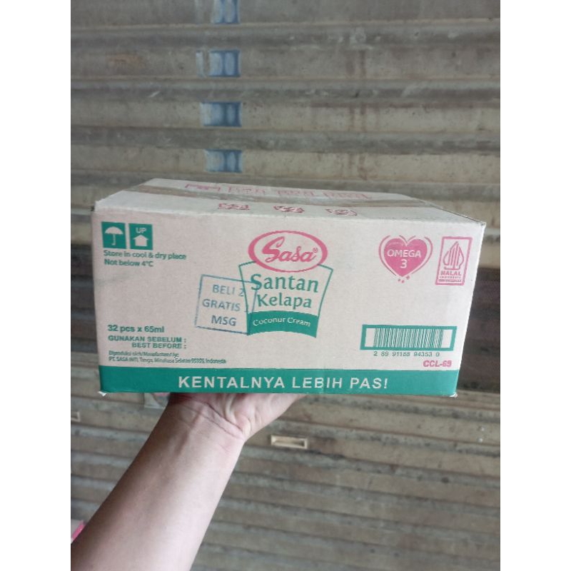 

Santan Sasa 1 Dus 65ml x 32 Pcs - Santan Instan Praktis & Lezat Untuk Masakan