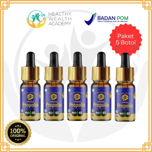 HWAcademy - Paket 5 Botol Meta Propolis Obat Herbal Asli 100% Bio 45