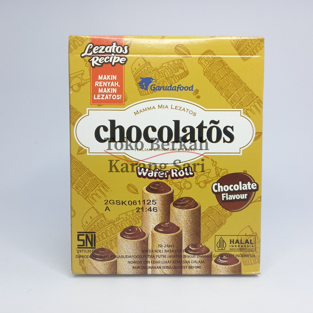 

[tobekasi] Chocolatos wafer roll 24pcs