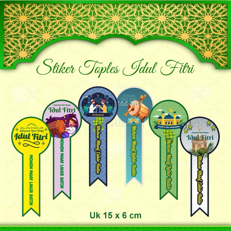

(10pcs) Stiker Toples Idul Fitri / Stiker Lebaran