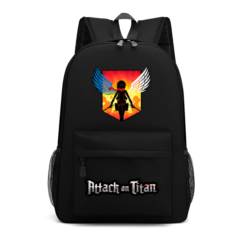 ATROXT - Tas Ransel Sekolah Laki-laki Sd Smp Keren Backpack Motif AOT Attack On Titan Karakter Anime