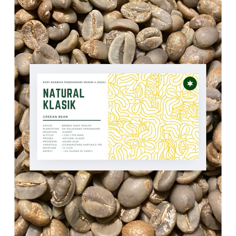 

Greenbean Kopi Arabika Pandansari Natural Klasik