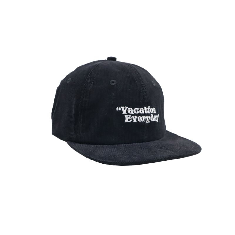 Five Project Six Panel Hat Black Corduroy