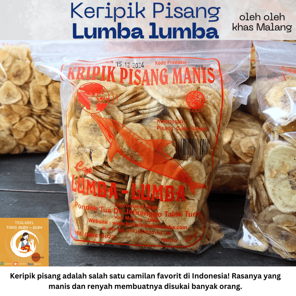 

Keripik Kripik Pisang Asli Lumba Lumba 300 gram Oleh Oleh Khas Malang