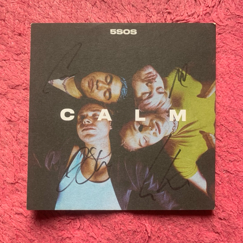[SIGNED] 5 SECONDS OF SUMMER 5SOS - CALM (SIGNED CARD - FULL BAND) CD ALBUM OFFICIAL ORIGINAL CALUM 