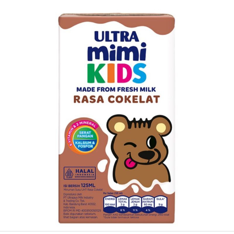 

Ultra Mimi Kids Susu UHT Cokelat Kotak 125 ml