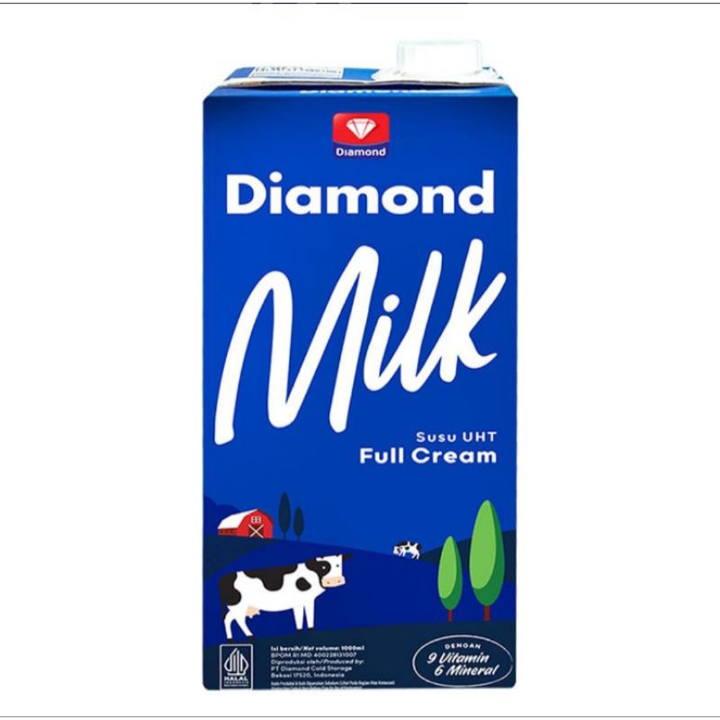 

Diamond Milk Susu UHT Full Cream Kotak 1 L