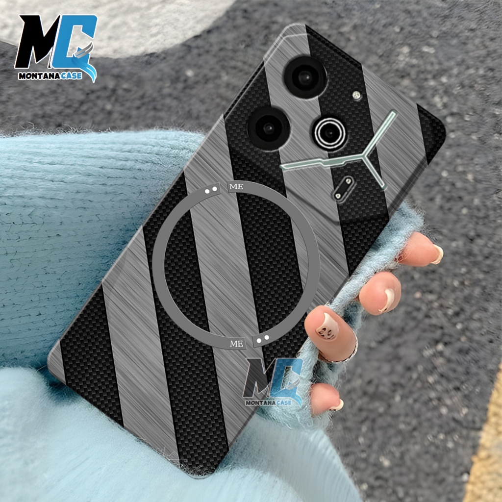 MONTANA CASE - Cassing Karet Hp Tecno Pova 6 | Tecno Pova 6 Pro - Casa Fusion Motif Ring Magnet Sili