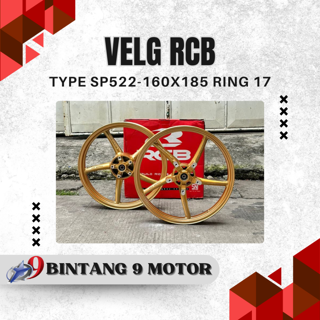 VELG RCB TYPE SP 522 160x185 RING 17 MX KING-BINTANG SEMBILAN MOTOR