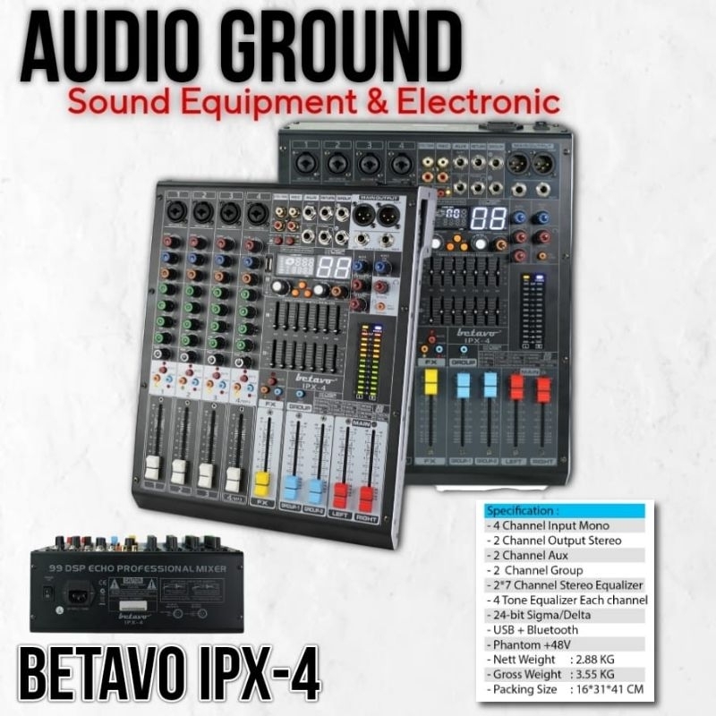 MIXER 4 CHANNEL BETAVO IPX 4 ORIGINAL PRODUCT