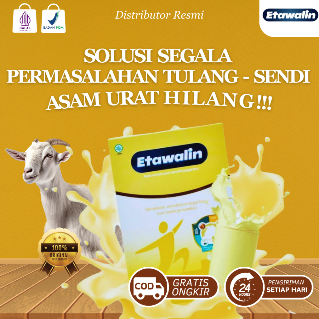 

ETAWALIN Susu Kambing Etawa Untuk Atasi Berbagai Masalah Tulang Sendi Asam Urat Bebas Osteoporosis