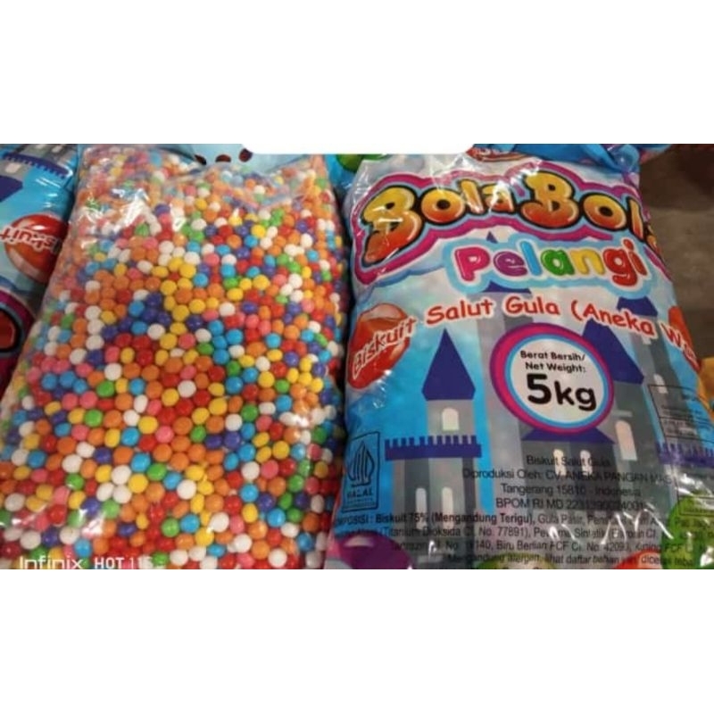 

Biskuit bola bola pelangi 500 Gram