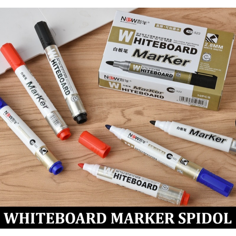 

NEW Whiteboard Marker Spidol papan tulis putih original import merah biru hitam brush spidol bisa dihapus untuk guru belajar anak main alat tulis kantor sekolah ATK white board bisa isi ulang viral tiktok tik tok fyp tebal 2mm pena tk sd smp sma smk kado