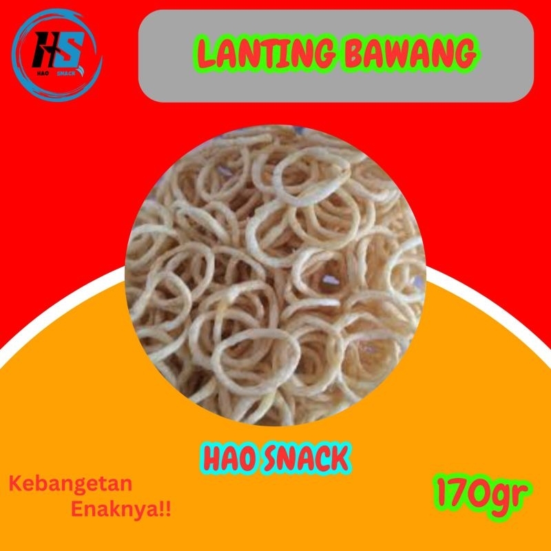 

Lanting Bawang 170gr/Kelanting/Snack Jadul/Snack Murah