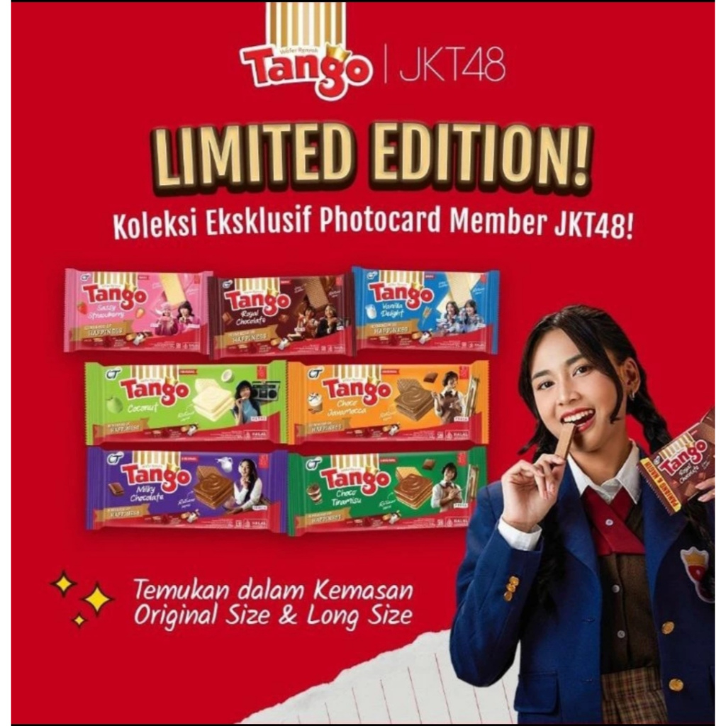 

Tango Wafer Royal 35gr Exclusive JKT48 per pack isi 10 + 1(11pcs)