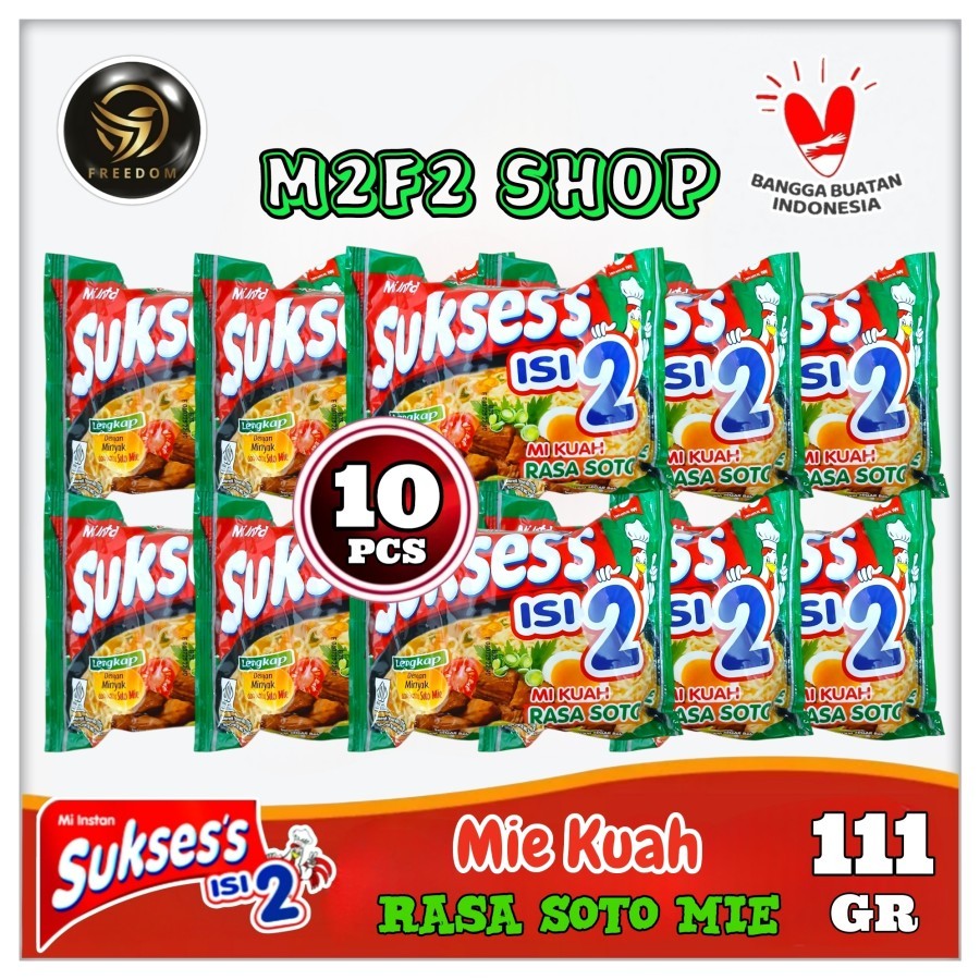 

Mie Suksess Instant Kuah Rasa Soto Mie | Bag - 111 gr (Kemasan 10 Pcs)