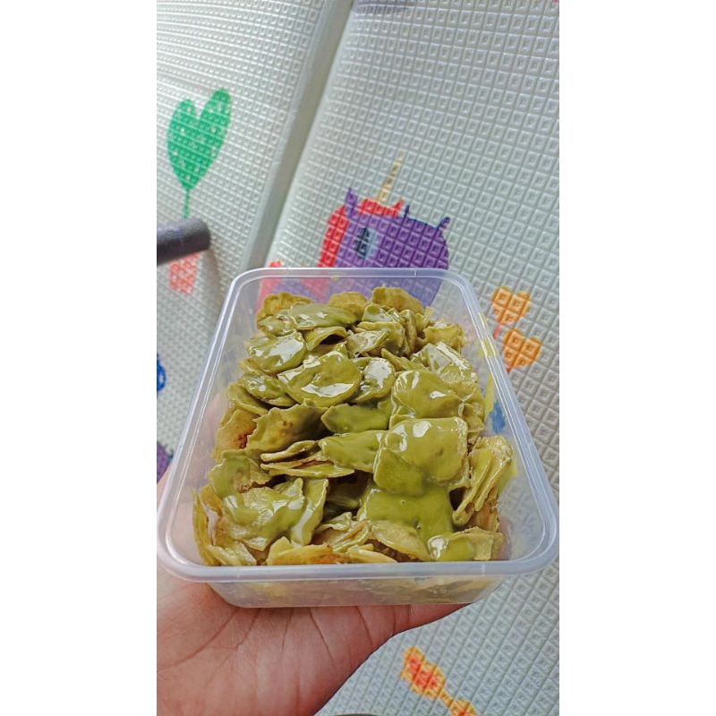 

keripik pisang lumer rasa matcha greentea