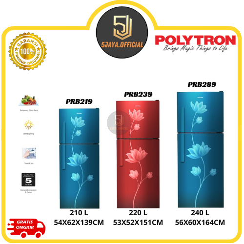 Kulkas Polytron 2 Pintu - PRB219/PRB239/PRB289 Polytron